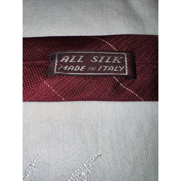 Venanzi 60" Textured Woven Repp Stripes Silk Tie Neckties Made in Italy 4" Wide - Picture 4 of 5